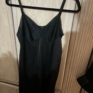 Elegant Black Lace Slip Dress
